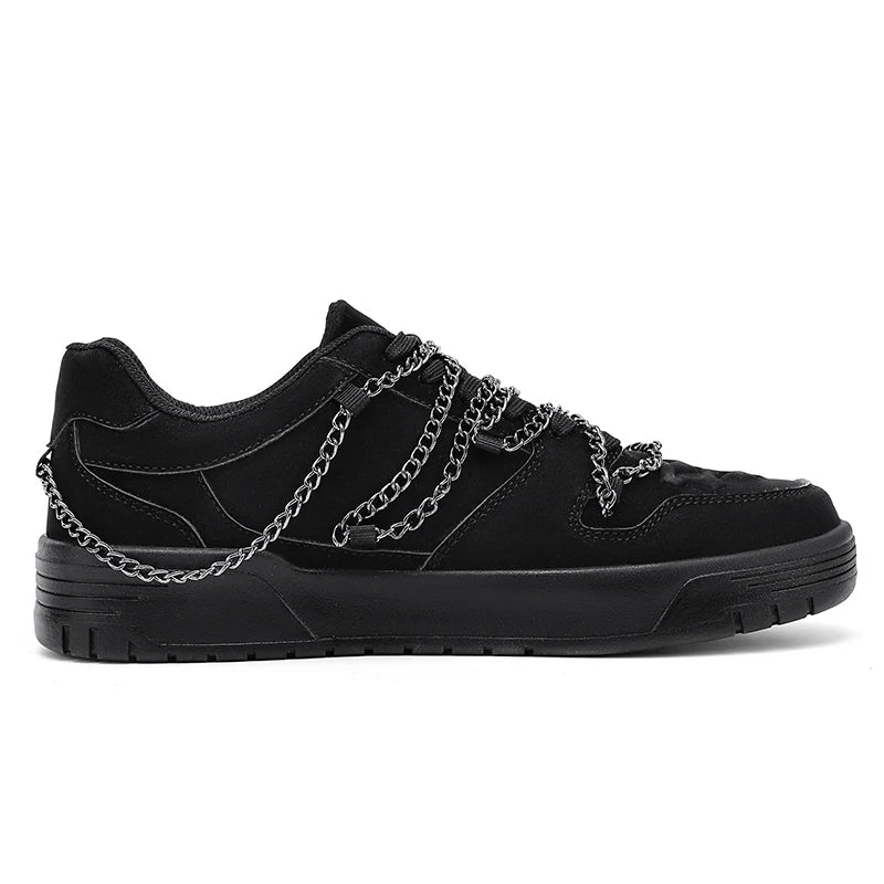 Men's Metal Chains Skateboard Sneakers