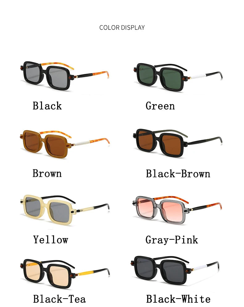 Unisex Retro Square Sunglasses UV400