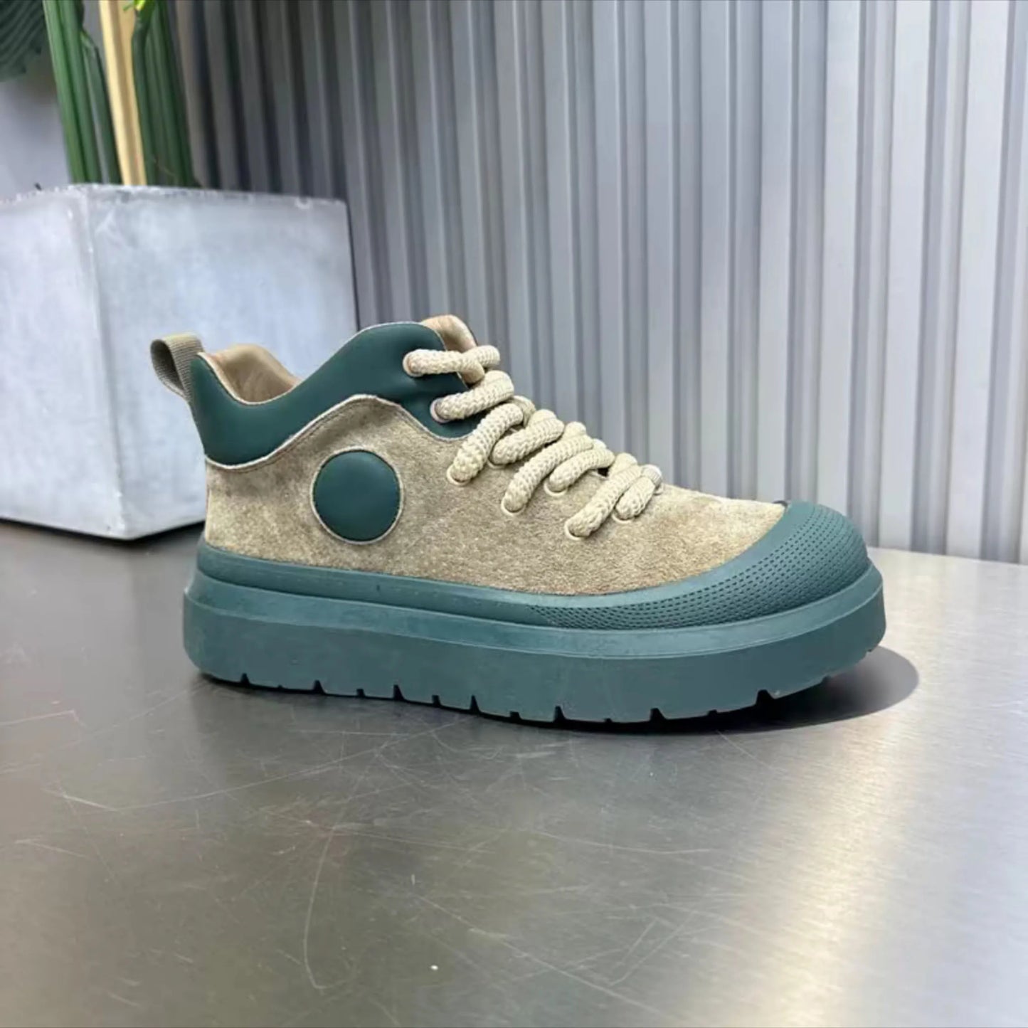 Men's High Top Platform Sneakers - Casual Skateboard Shoes