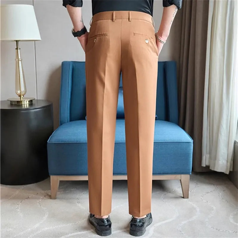 Men's Elastic Smart Casual Trousers