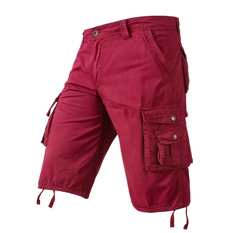 Men's Summer Cargo Cotton Multi Pocket Causal Shorts