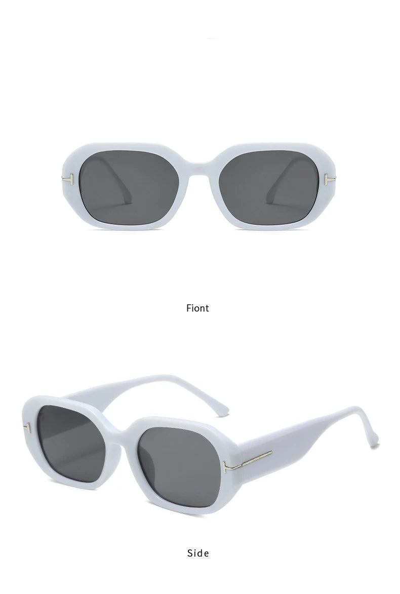 Women's Retro Rectangle Sunglasses - Vintage Small Frame Classic Eyewear