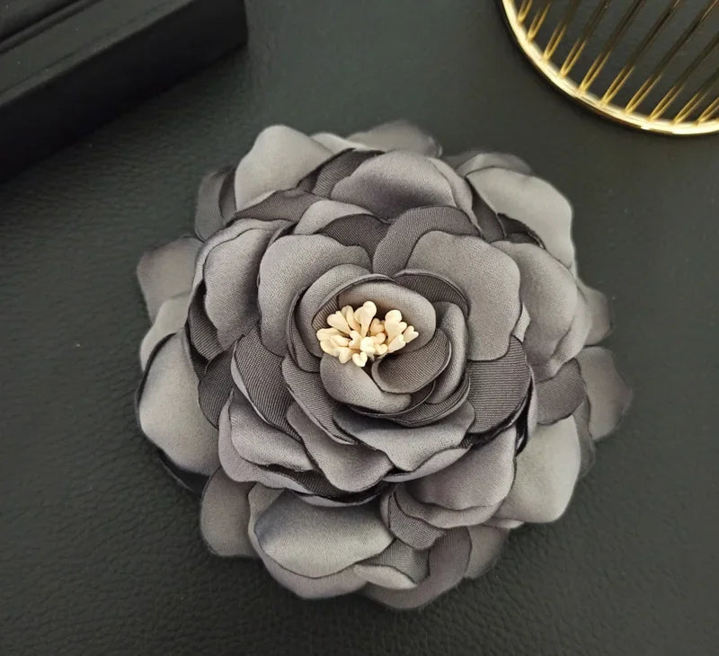 Elegant Fabric Flower Brooch - Lapel Pin Badge for Women