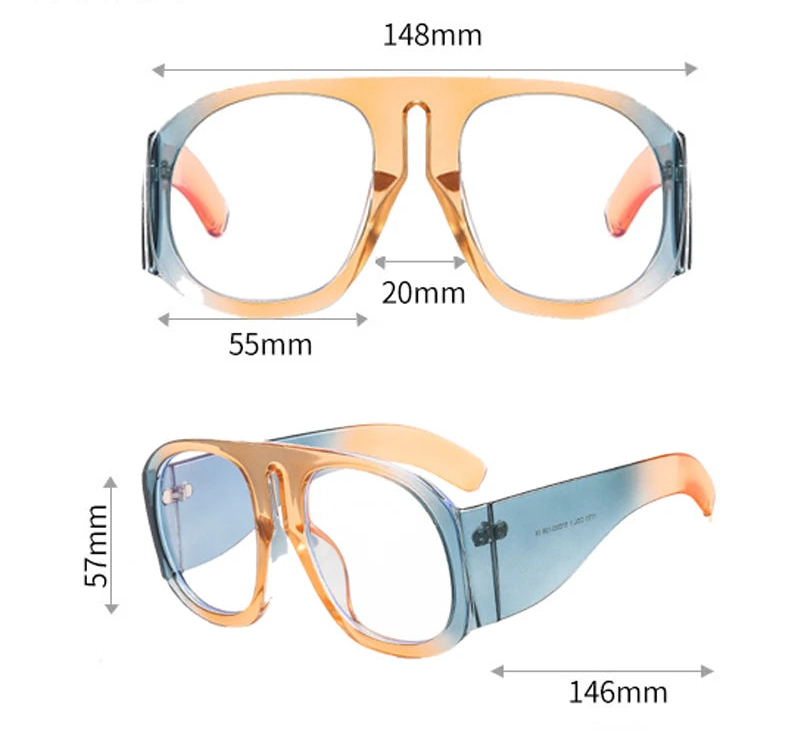 Oversized Round Blue Light Blocking Glasses