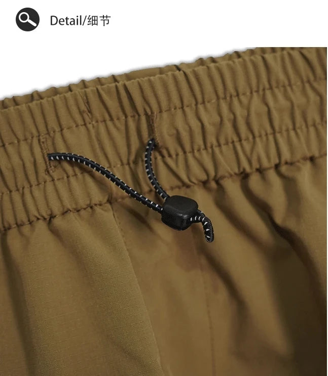 Men's Multi-Pocket Sports Shorts - Waterproof Drawstring