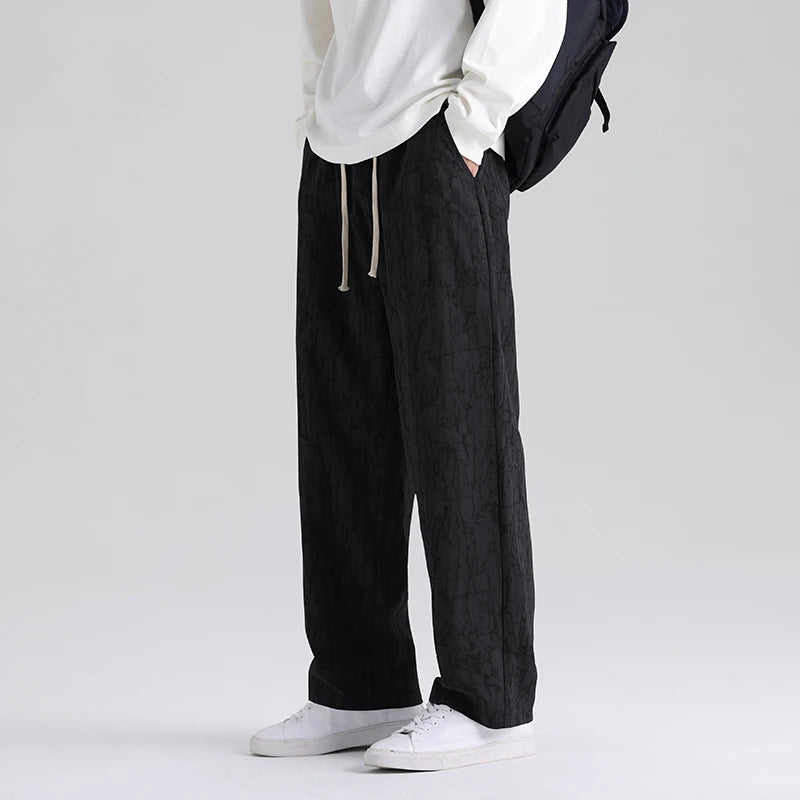 Men's Cotton Linen Harem Pants Straight Trousers