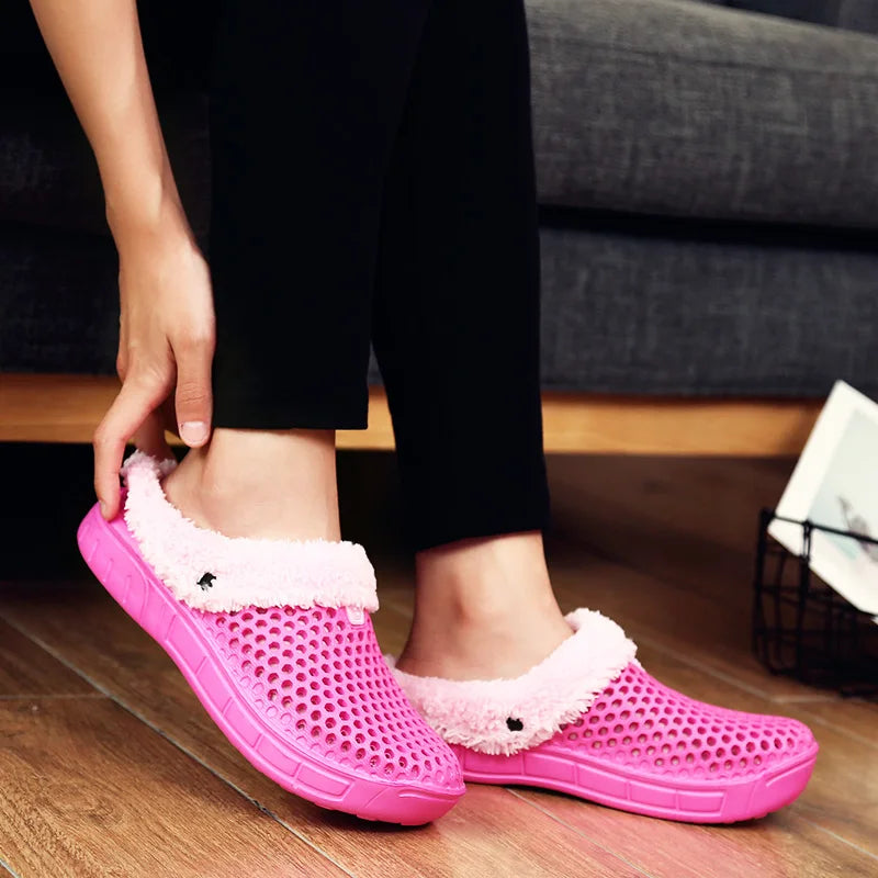 Plush Warm Slippers - Soft Non-Slip Indoor Home Slides