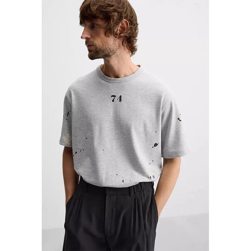 Men's Summer American Street Print Short Sleeve T-Shirt