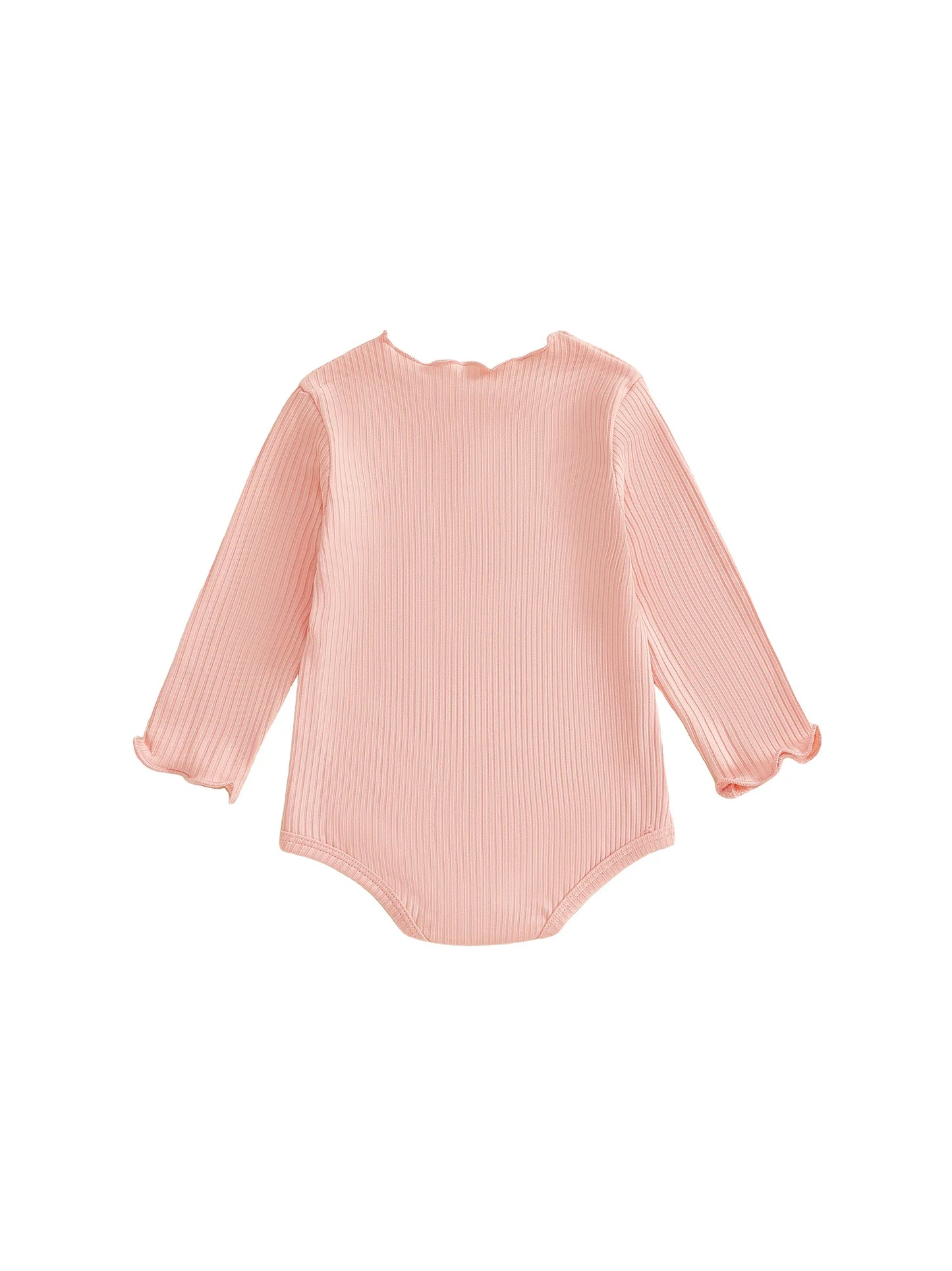 Baby Fall Winter Knit Romper - Soft Solid Colour Long Sleeve Round Neck Jumpsuit