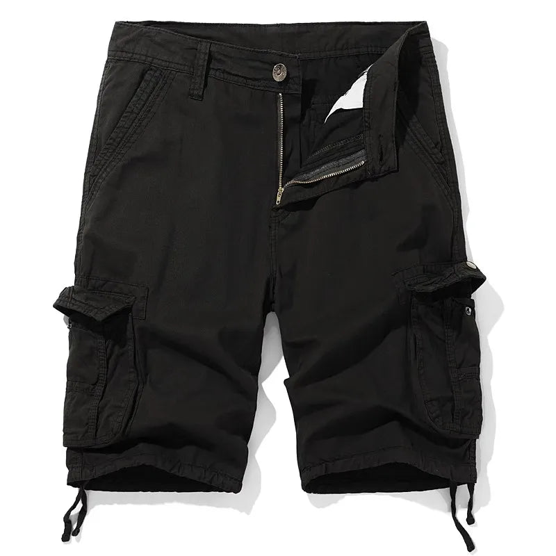 Men's Summer Cotton Cargo Multi Pocket Casual Shorts