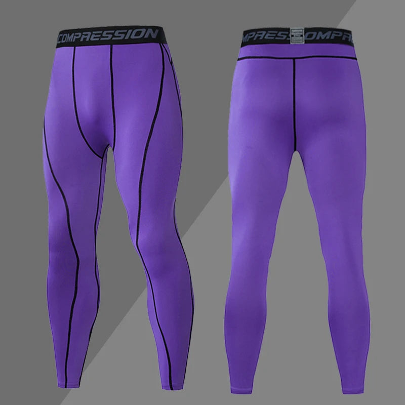 Men's Compression Sweatpants Tights Sport Pants for Gym Fitness Running Joggings Workout Trousers Dry Fit Leggings