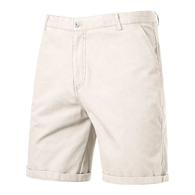 Men's Cotton Casual Shorts - Smart Casual Knee Length Trousers
