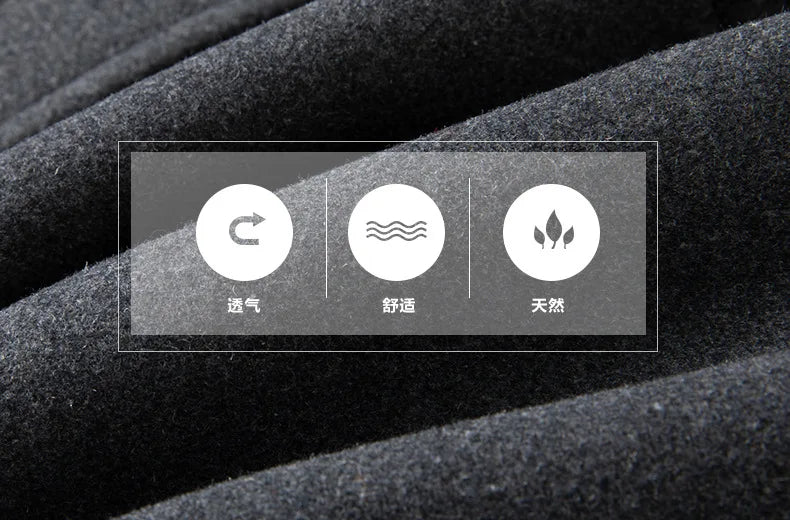 Men's Wool Blend Winter Overcoat - Single Breasted Trench Coat