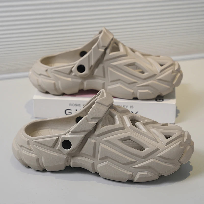 Men's Summer Slippers Platform Clogs Beach Slippers Flip Flop Casual  Slides