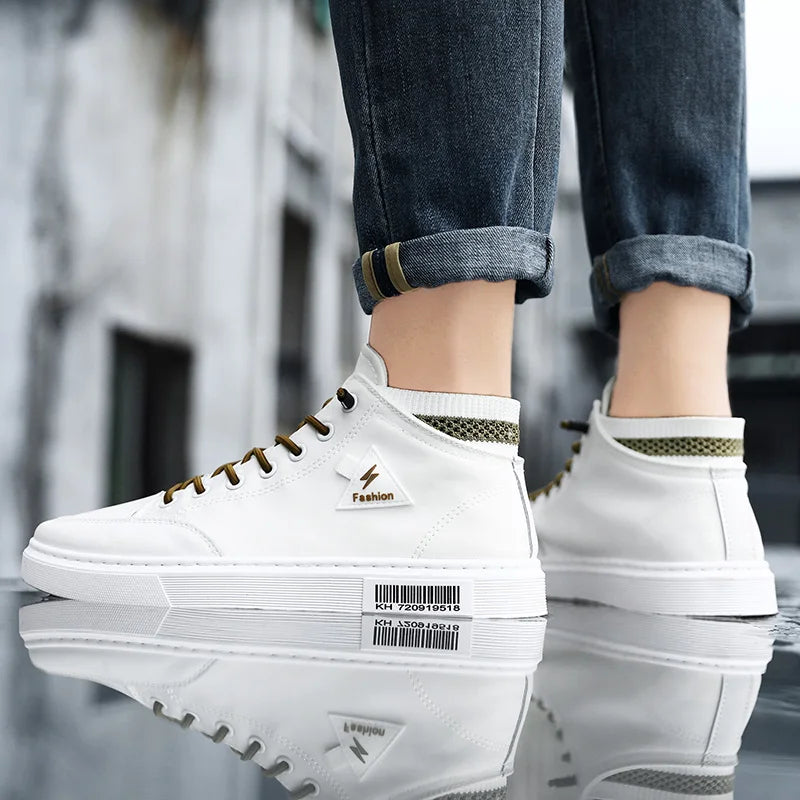 Simple Design Casual Sneakers - Men's Flat Skateboard & Running Trainers