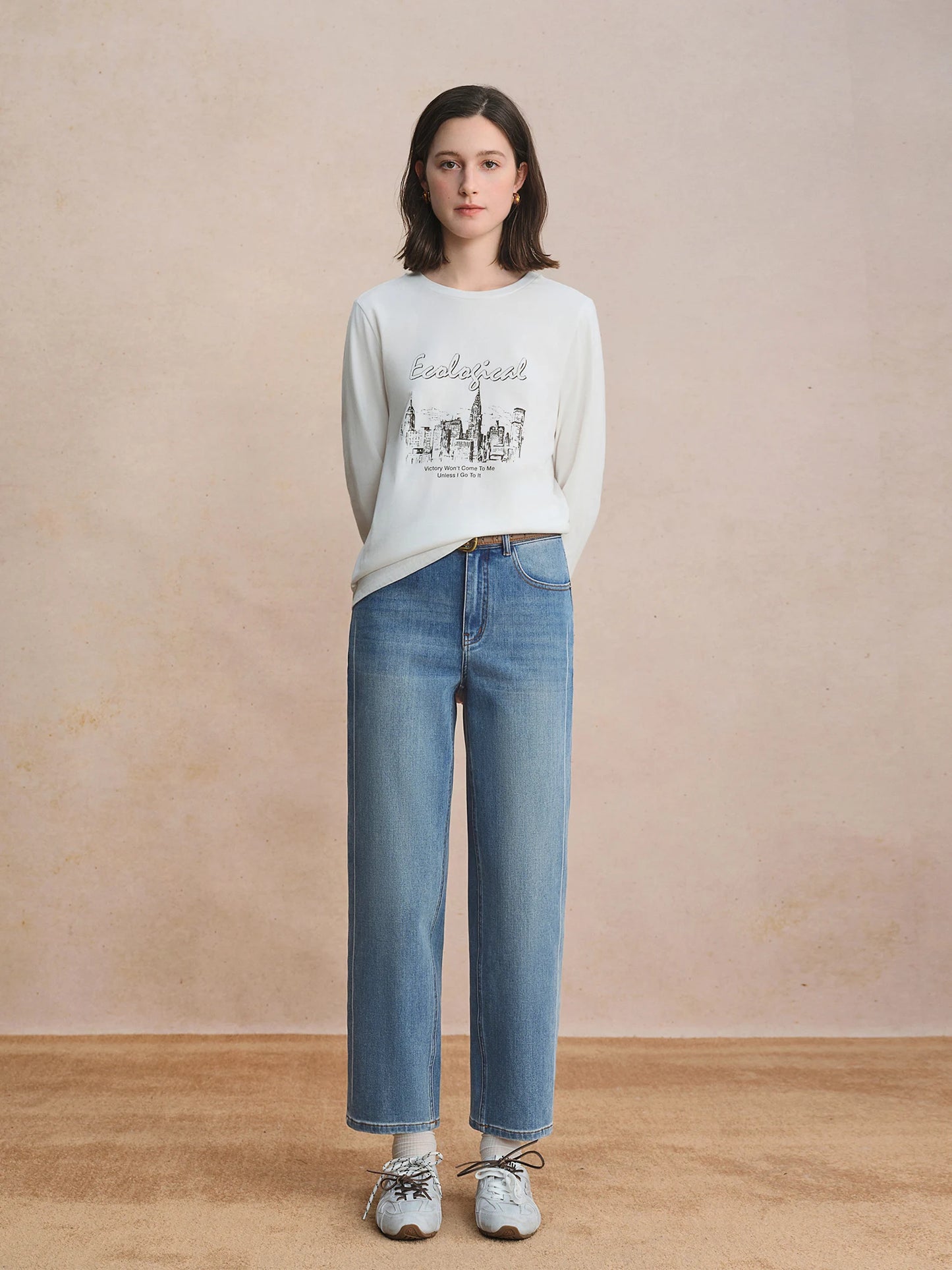 Women's Stretchy Straight Leg Flared Jeans