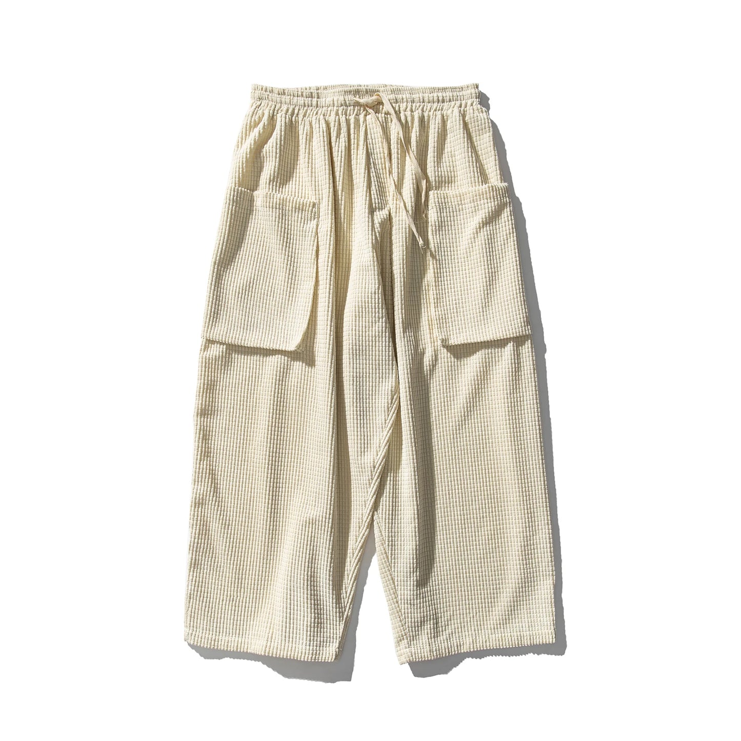 Men's Wide Leg Corduroy Pants - Loose Fit Casual Trousers