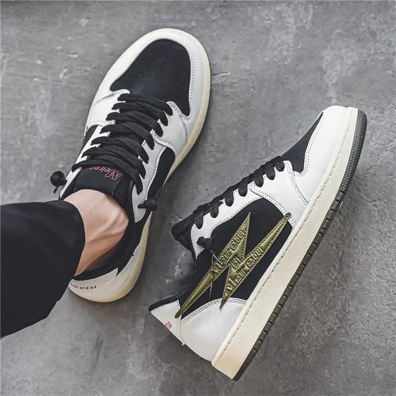 Men's Casual Outdoor Lightning Design Running Walking Sports Shoes Basketball Trainers Sneakers