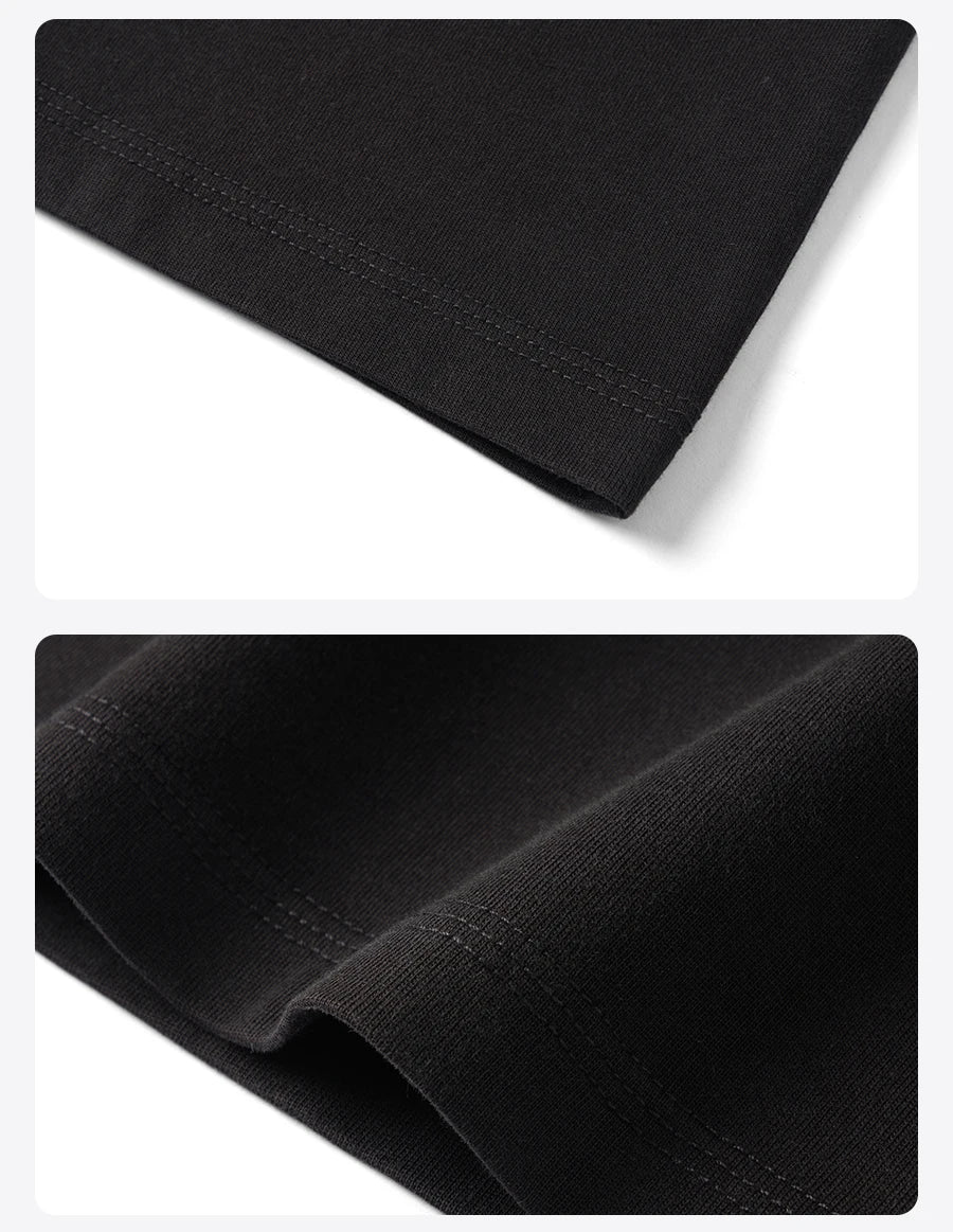 Men's Premium Cotton Vintage Letter Print T-Shirt - Washed Finish Plus Size