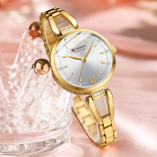 Diamond Ladies Quartz Watch - Waterproof Stainless Steel Luxury Timepiece