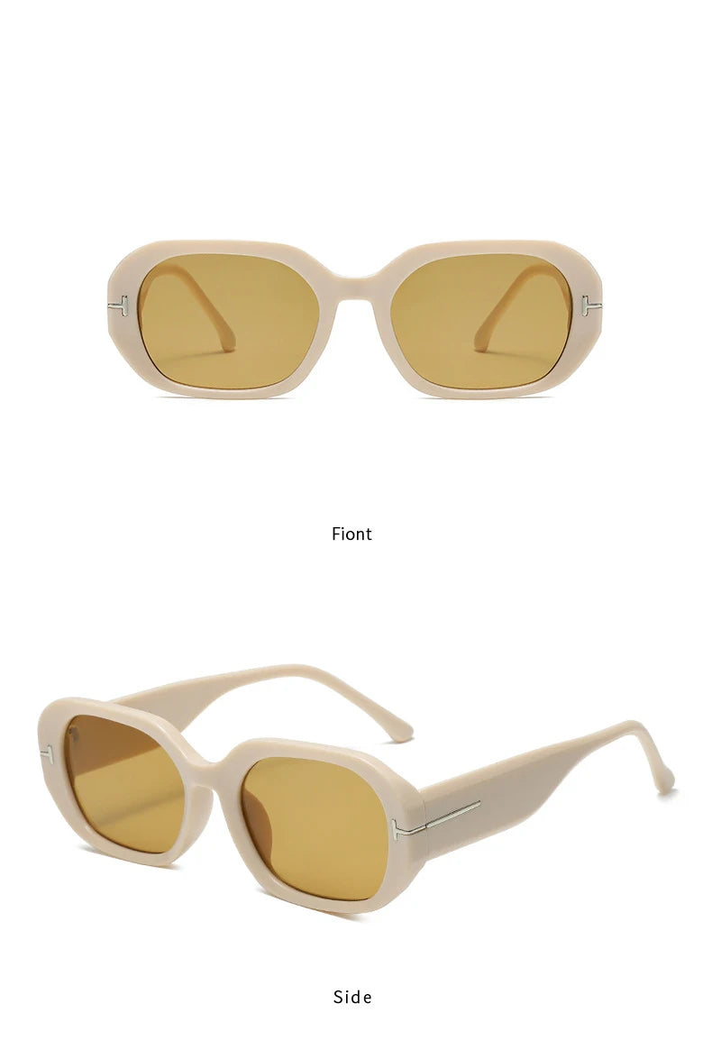Women's Retro Rectangle Sunglasses - Vintage Small Frame Classic Eyewear
