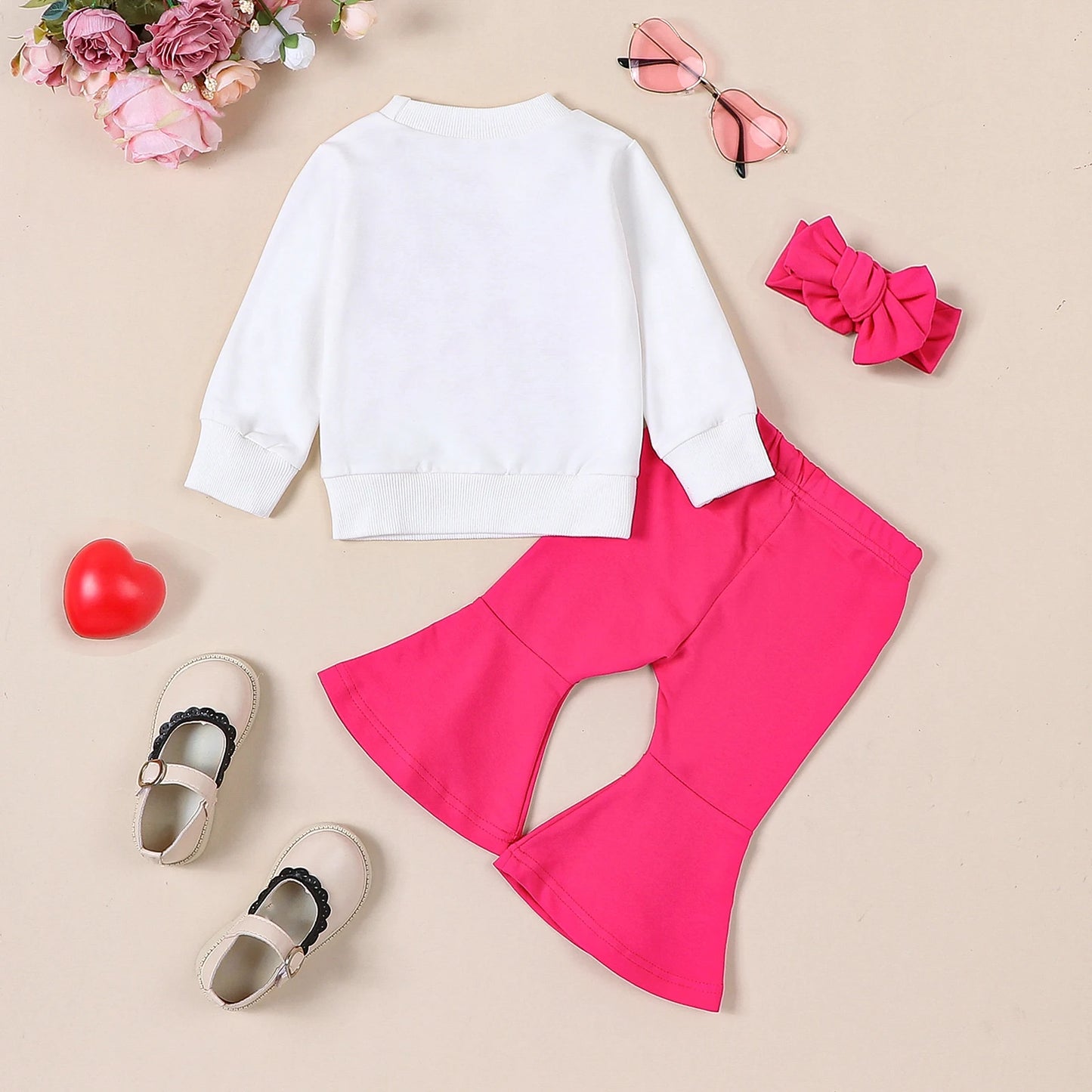 Mommy Mummy and Child Family Matching Clothes Letter Printed Long Sleeve Sweatshirt with Pants Headband Outfit