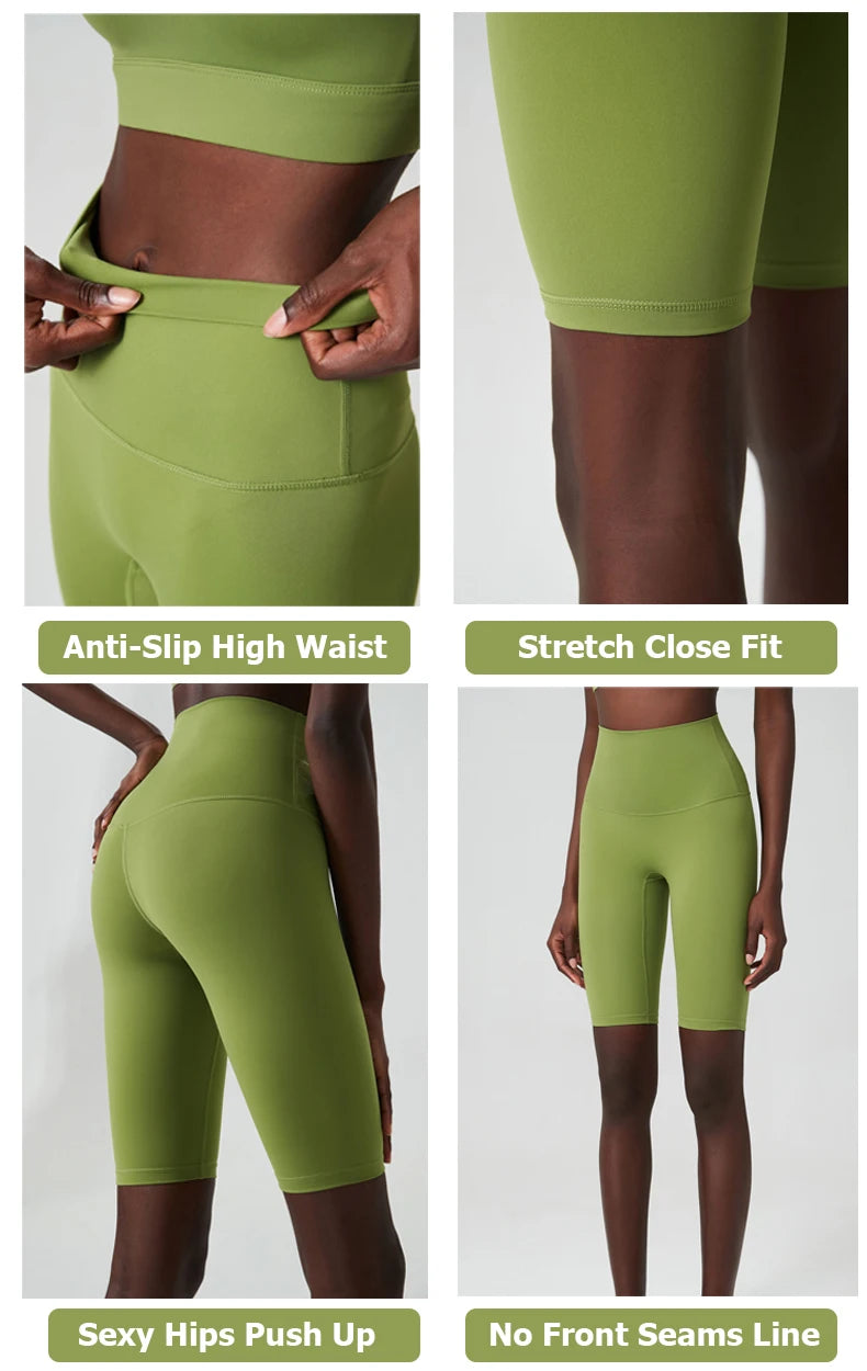 Women's 2-Piece Super Stretch Fitness Set - Short Top & Shorts Yoga Suit