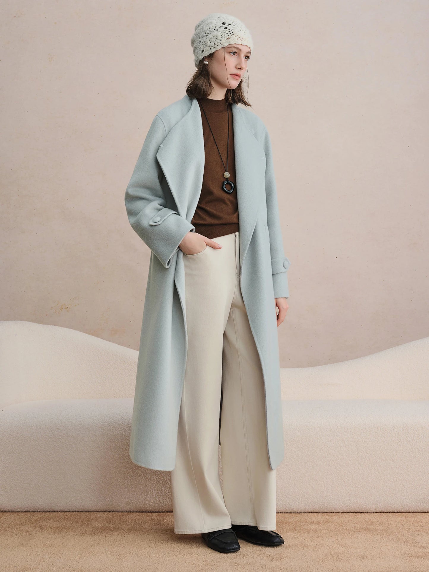 Soft Warm Cloud Shirt High-Collar Embroidered Lettering Long Sleeve Base Layer