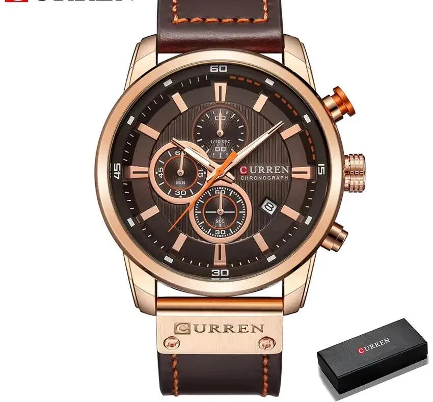 Luxury Chronograph Quartz Watch - Military Sport Watch for Men