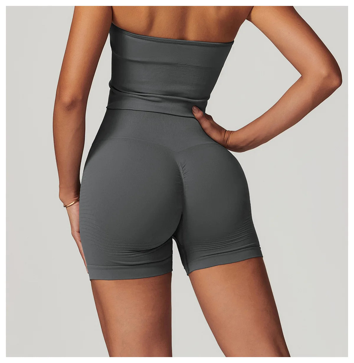 Seamless High Waist Gym Shorts - Push Up Yoga Cycling Shorts
