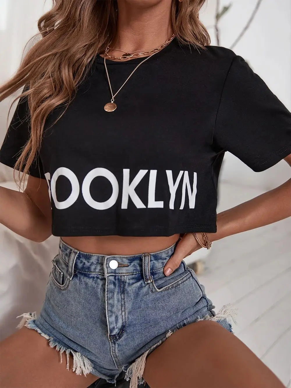 Women Cotton Crop Top You Want To Do What Letter Printed T-Shirt - Round-Neck Short Sleeves New Summer Fashion T-shirt