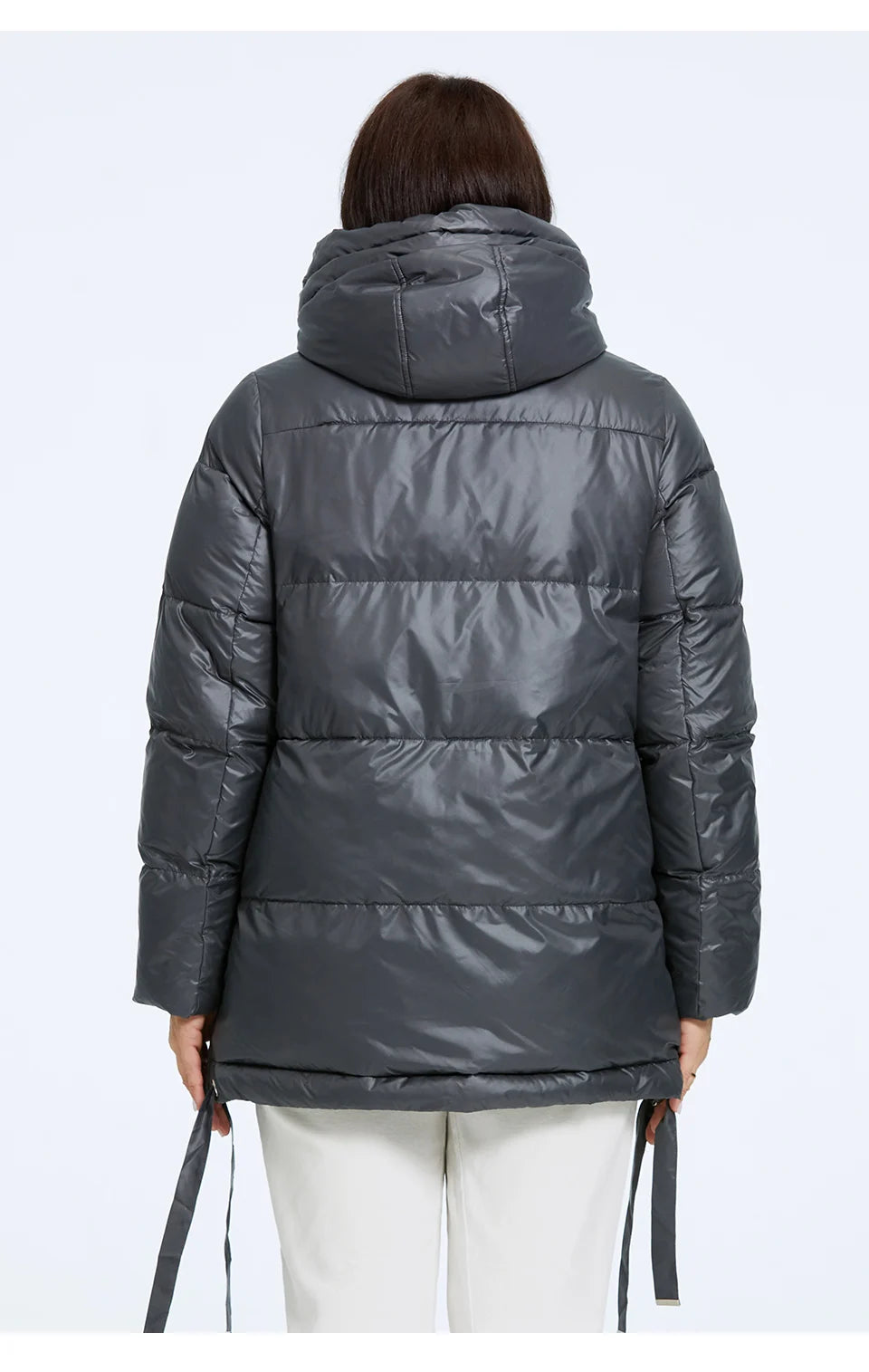 Women's Quilted Winter Parka - Plus Size Hooded Down Jacket