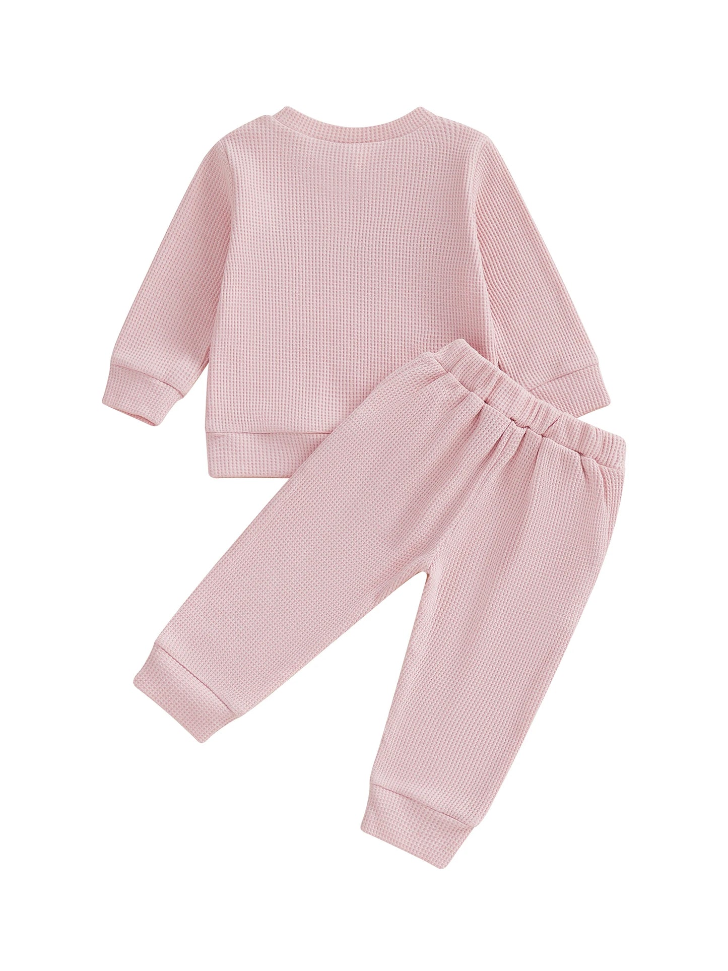 Toddler Baby Girls Valentine's Day Heart Print Long Sleeve Pullover and Pants Set