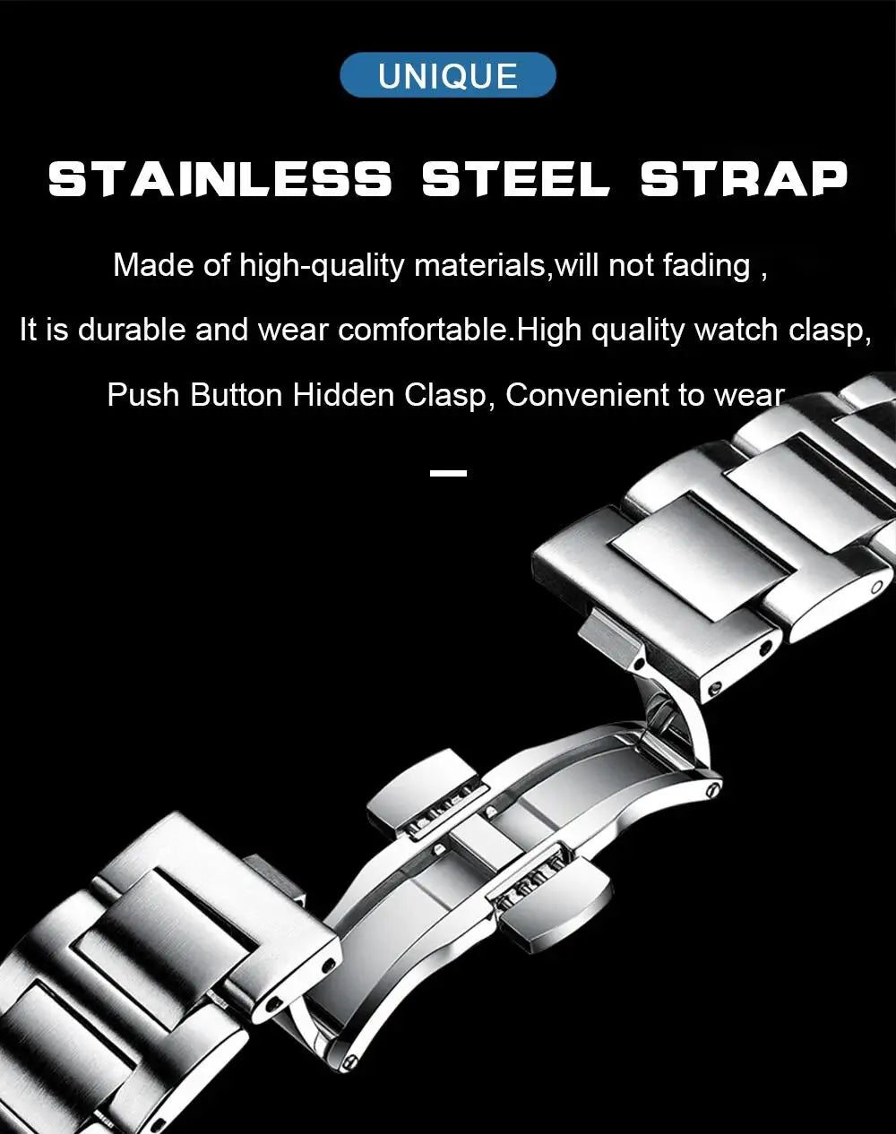 Men's Sports Watch - Square Dial Waterproof with Luminous Date Display