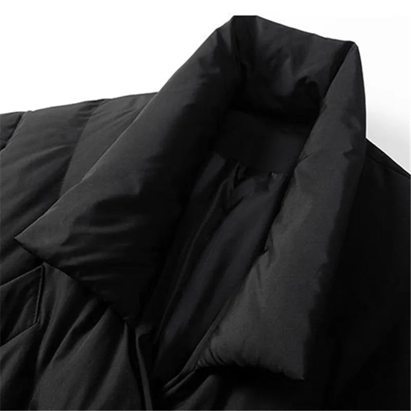 Men's Winter Long Parka - Stand Collar Warm Thick Outerwear Coat