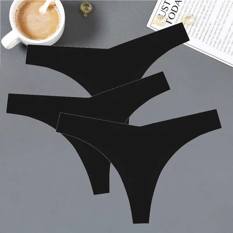Women's Seamless V-Shaped Thong - Low Waist Soft Underwear