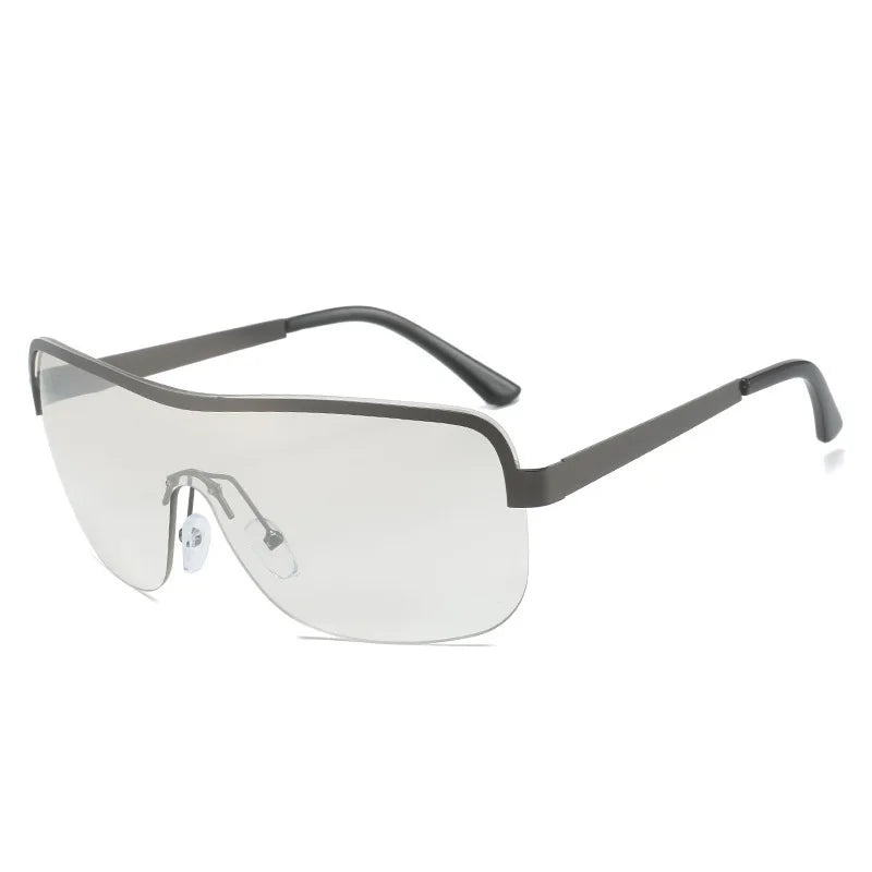 Half Frame Retro Sunglasses - Women's Windproof Street Style Eyewear
