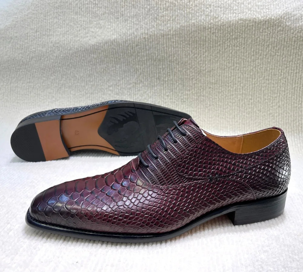 Handmade Single Buckle Monk Strap Pointed Toe Leather Dress Shoes