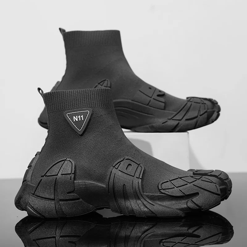 Men's Sports Mesh  Slip On Comfortable High Top Sneakers