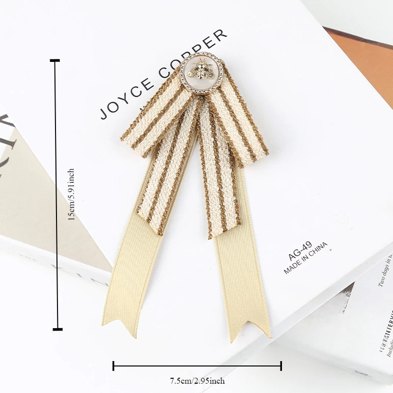 Retro Bow Brooch Pin - Sweet College Style Accessory