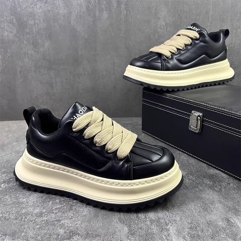Men's Casual Platform Skateboard Sports Shoes Lace Up Sneakers