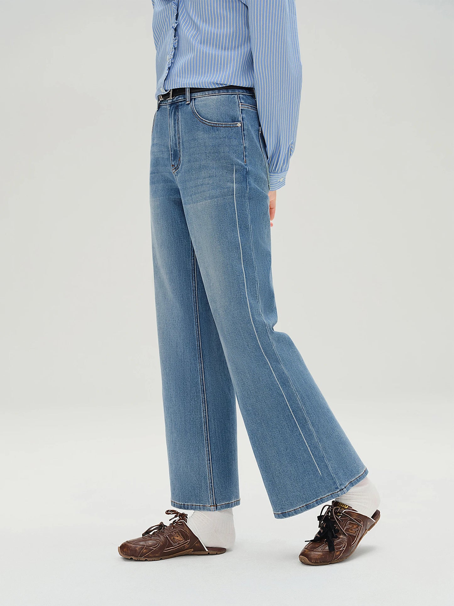 Women's Stretchy Straight Leg Flared Jeans