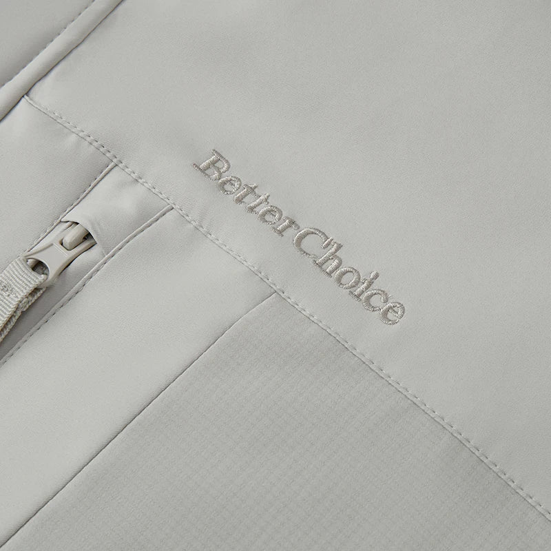 Mid-Length Down Jacket - Men's Color Block Hooded Winter Coat