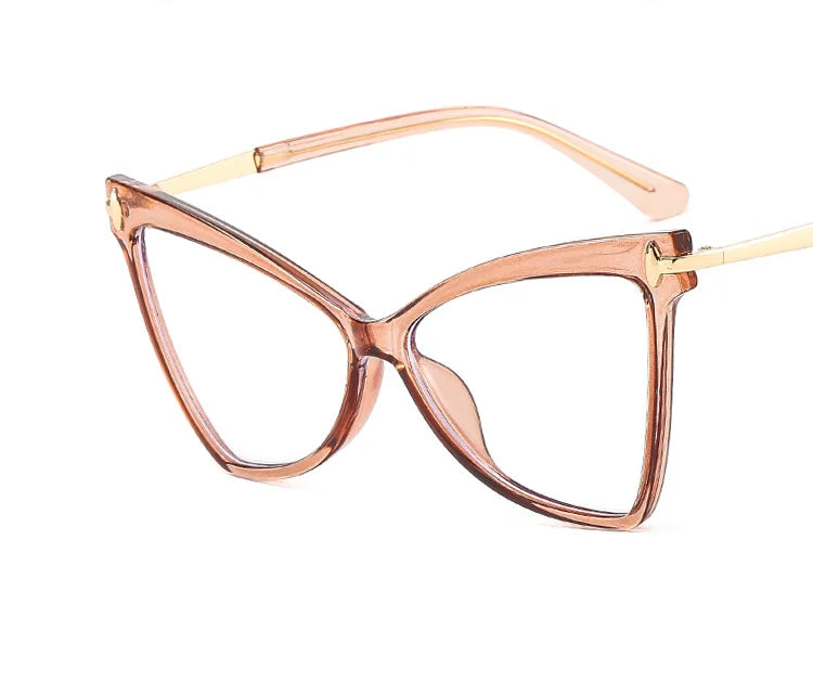 Women's Cat Eye Blue Light Blocking Glasses - Butterfly Large Frame Eyewear