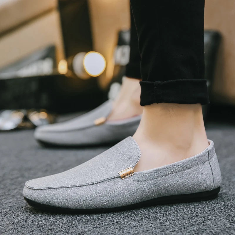 Men's Casual Loafers Comfortable Slip-on Flat Shoes