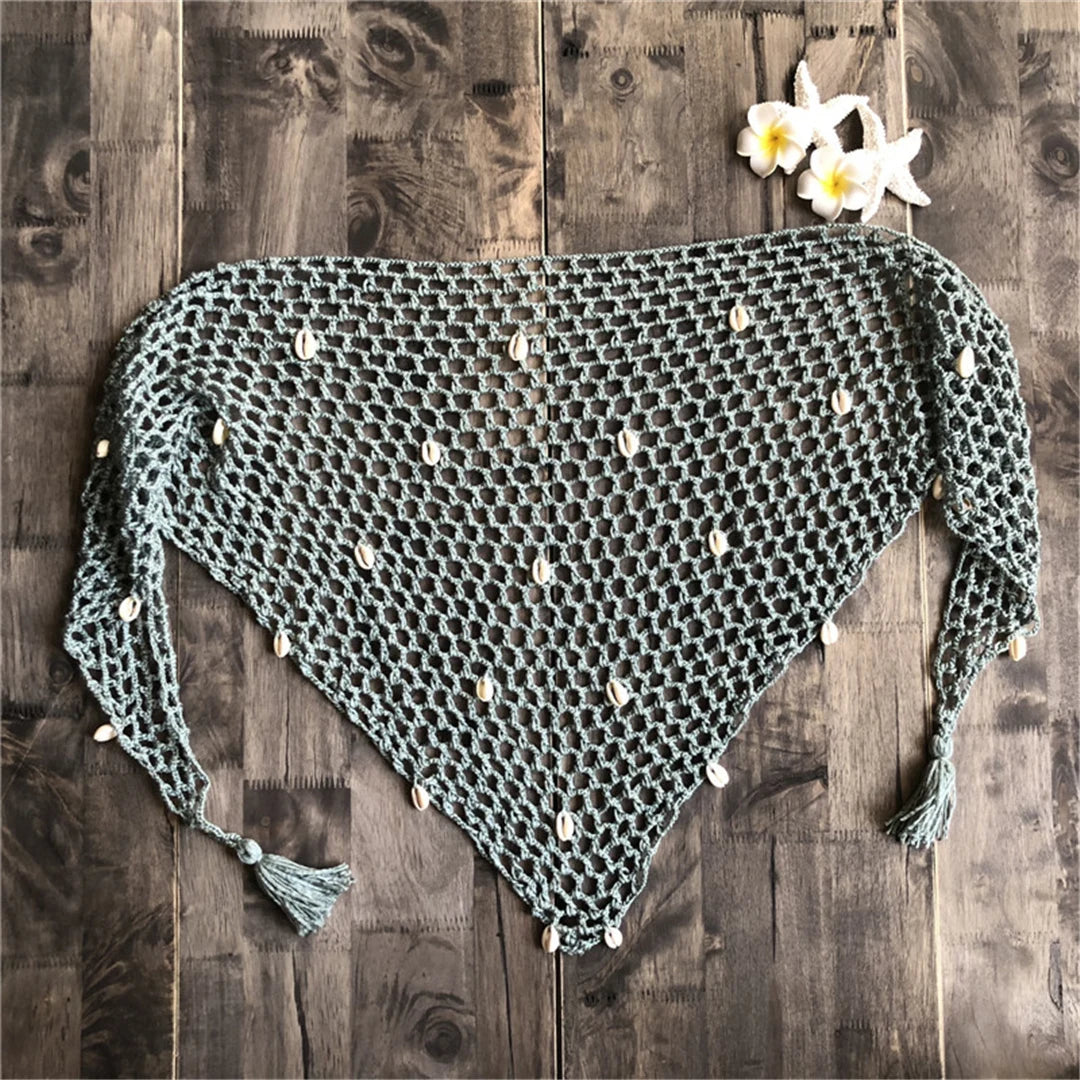 Crochet Knitted Beach Cover-Up Sarong