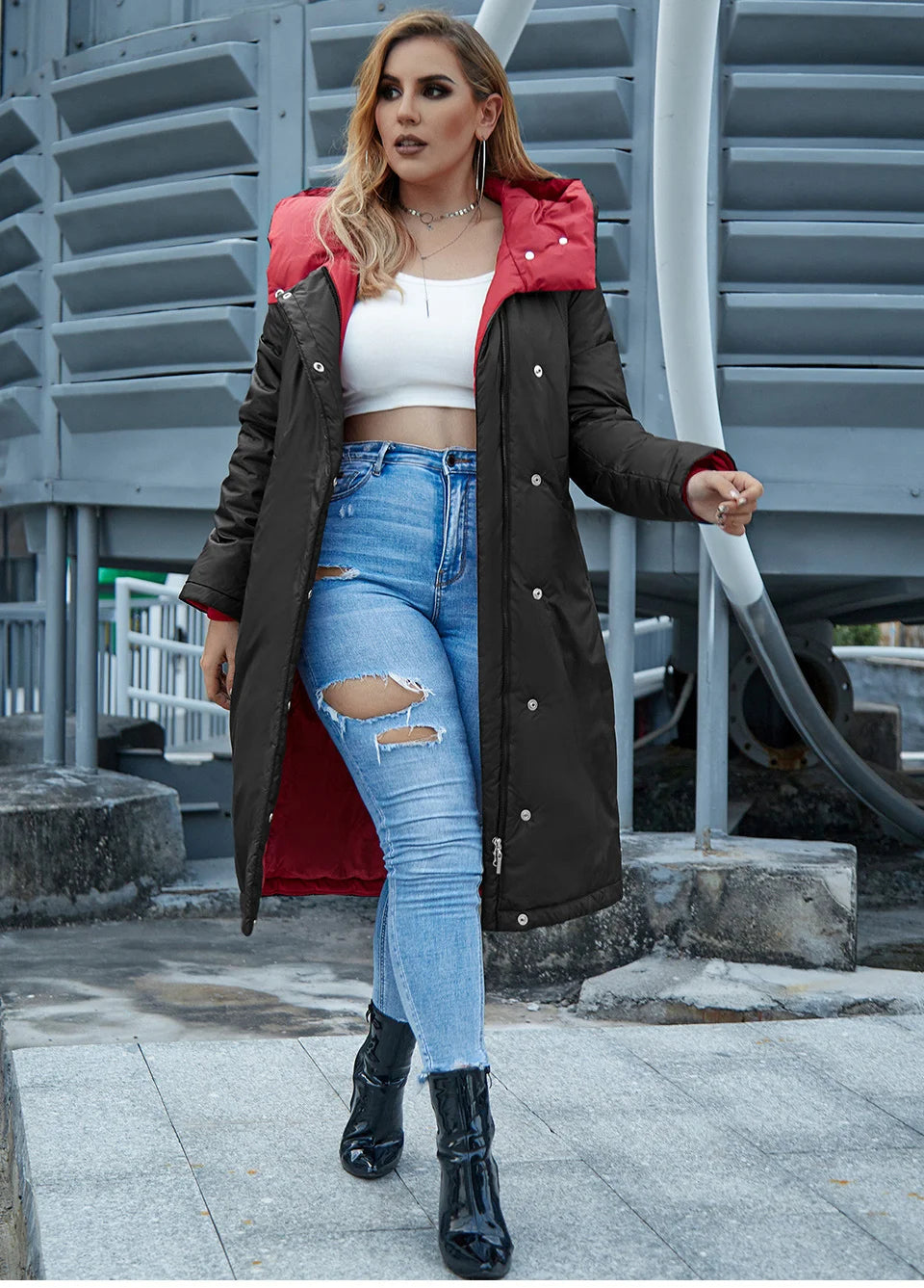 Women's Long Hooded Parka