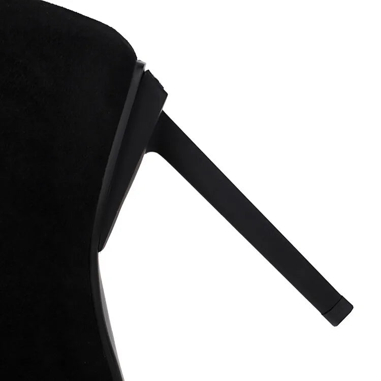 Suede Elastic Ankle Boots