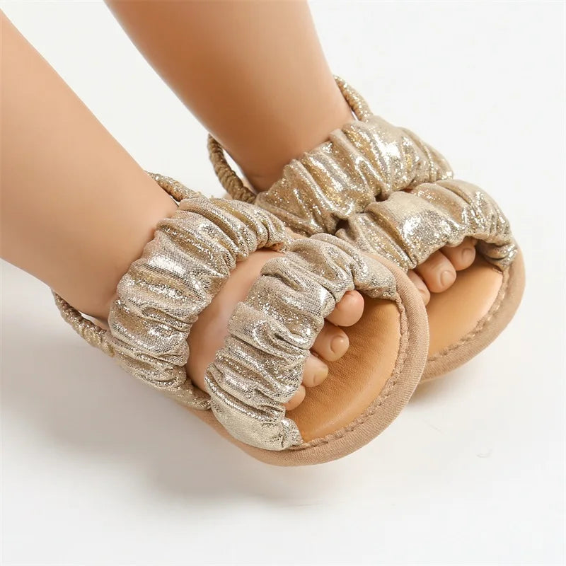 Baby Girls Soft Sole Sandals - Anti-Slip Princess Shoes