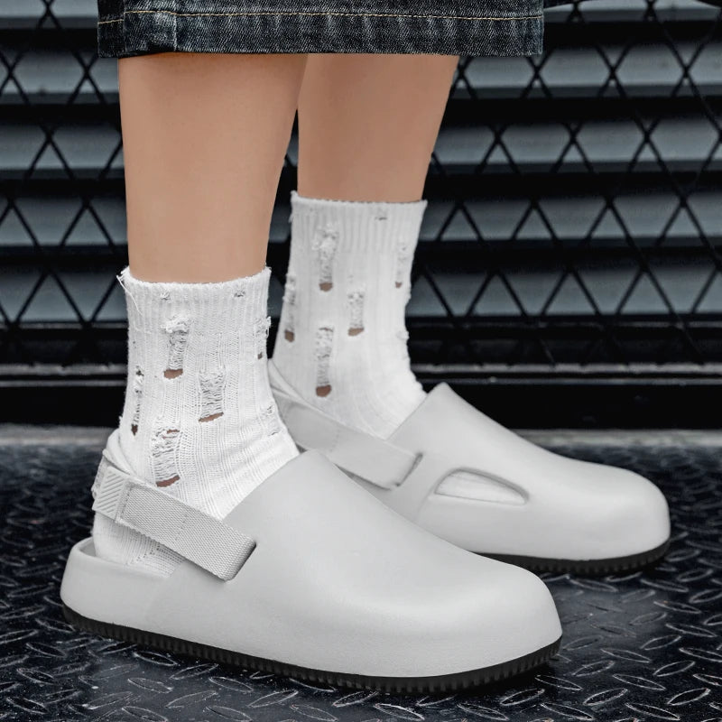 Men's Summer Slippers Platform Sandals Clogs Quick Dry Non-Slip Indoor Slides